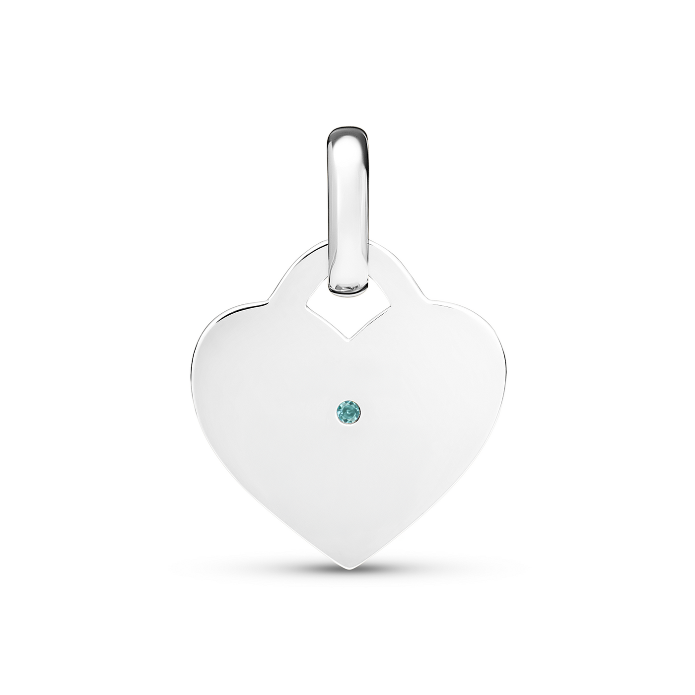 Mini Heart Token Necklace (Silver)