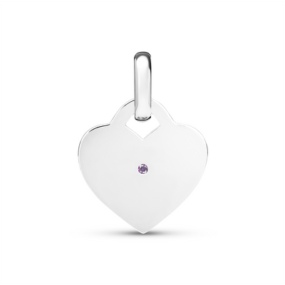Mini Heart Token Necklace (Silver)