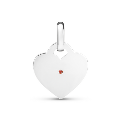 Mini Heart Token Necklace (Silver)