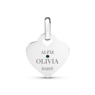 Mini Heart Token Necklace (Silver)