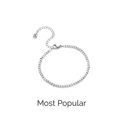 Small Beaded Bracelet (Silver)