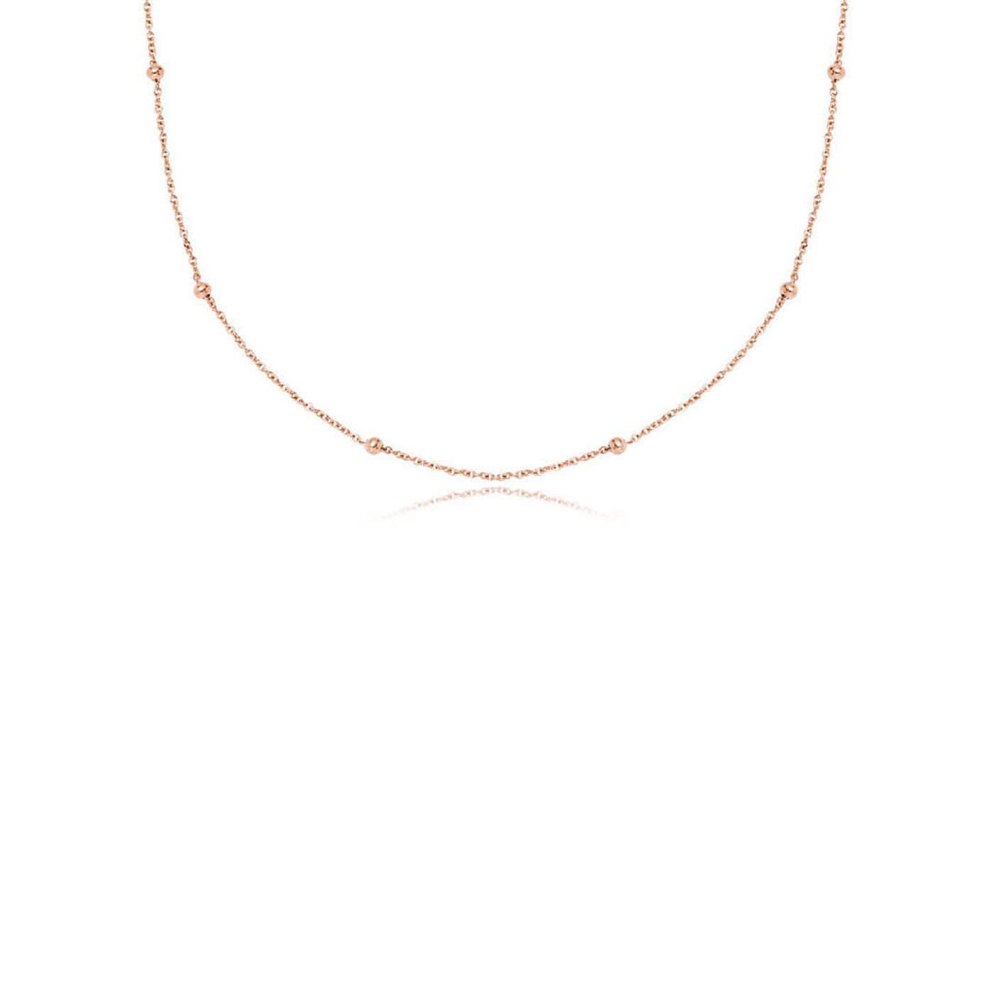 Personalised Initial & Droplet Birthstone Necklace (Rose Gold)