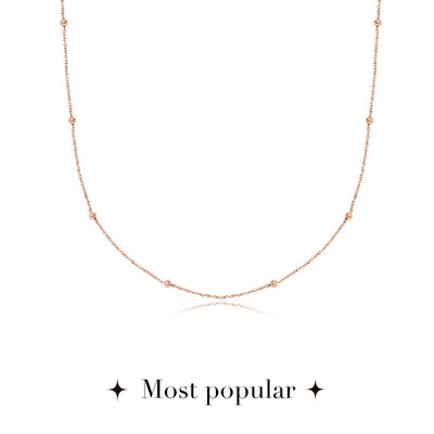Personalised Initial & Droplet Birthstone Necklace (Rose Gold)