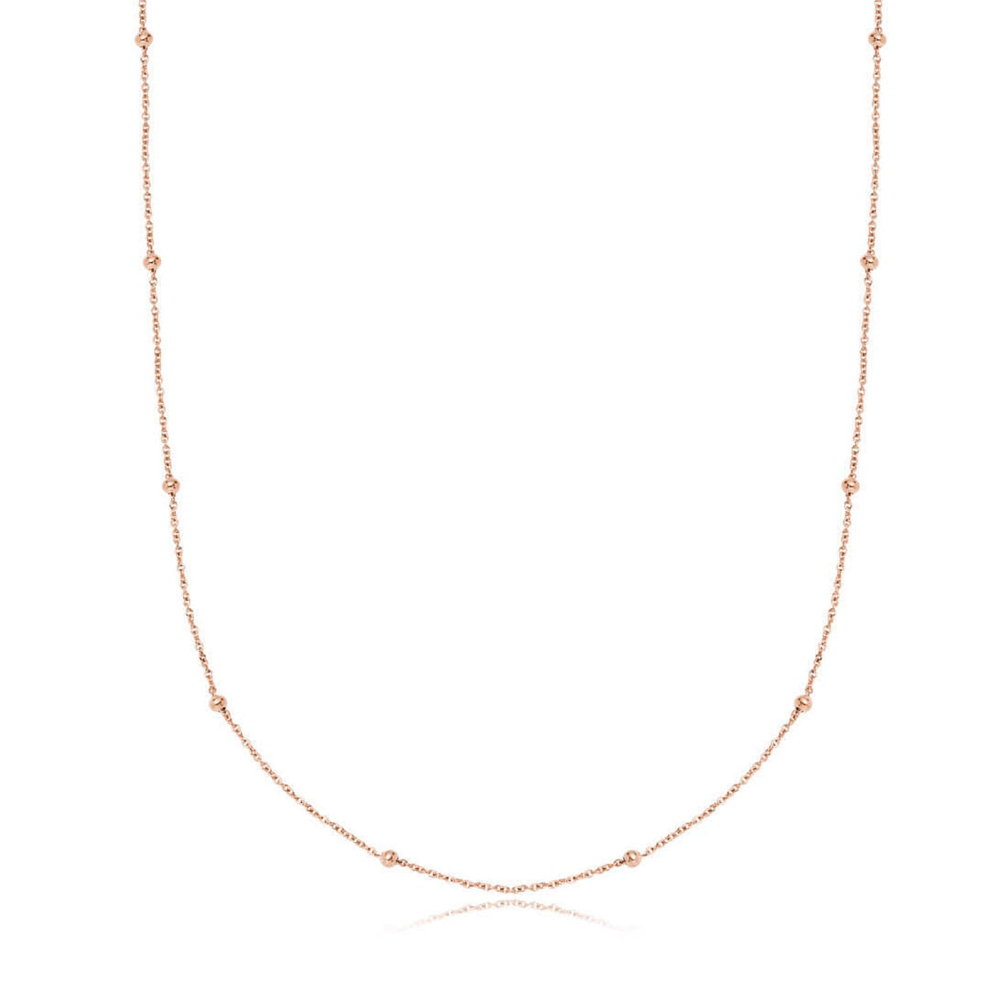 Personalised Initial & Droplet Birthstone Necklace (Rose Gold)