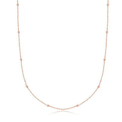 Personalised Initial & Droplet Birthstone Necklace (Rose Gold)