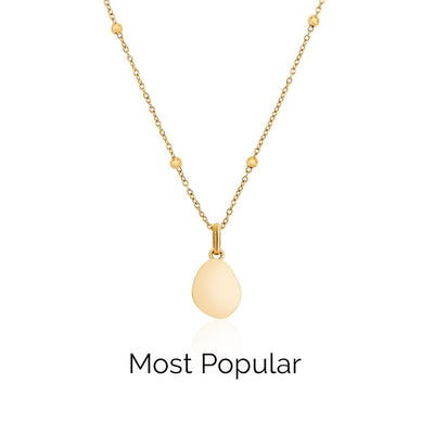 Jade Stone Necklace (Gold)