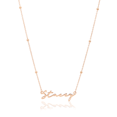 Signature Name Necklace (Rose Gold)