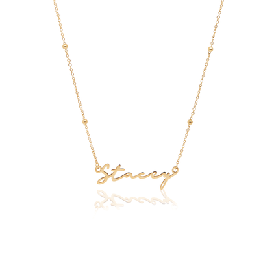 Signature Name Necklace (Gold)
