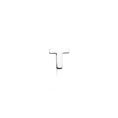 Mini Letter Sphere Chain Necklace (Silver)