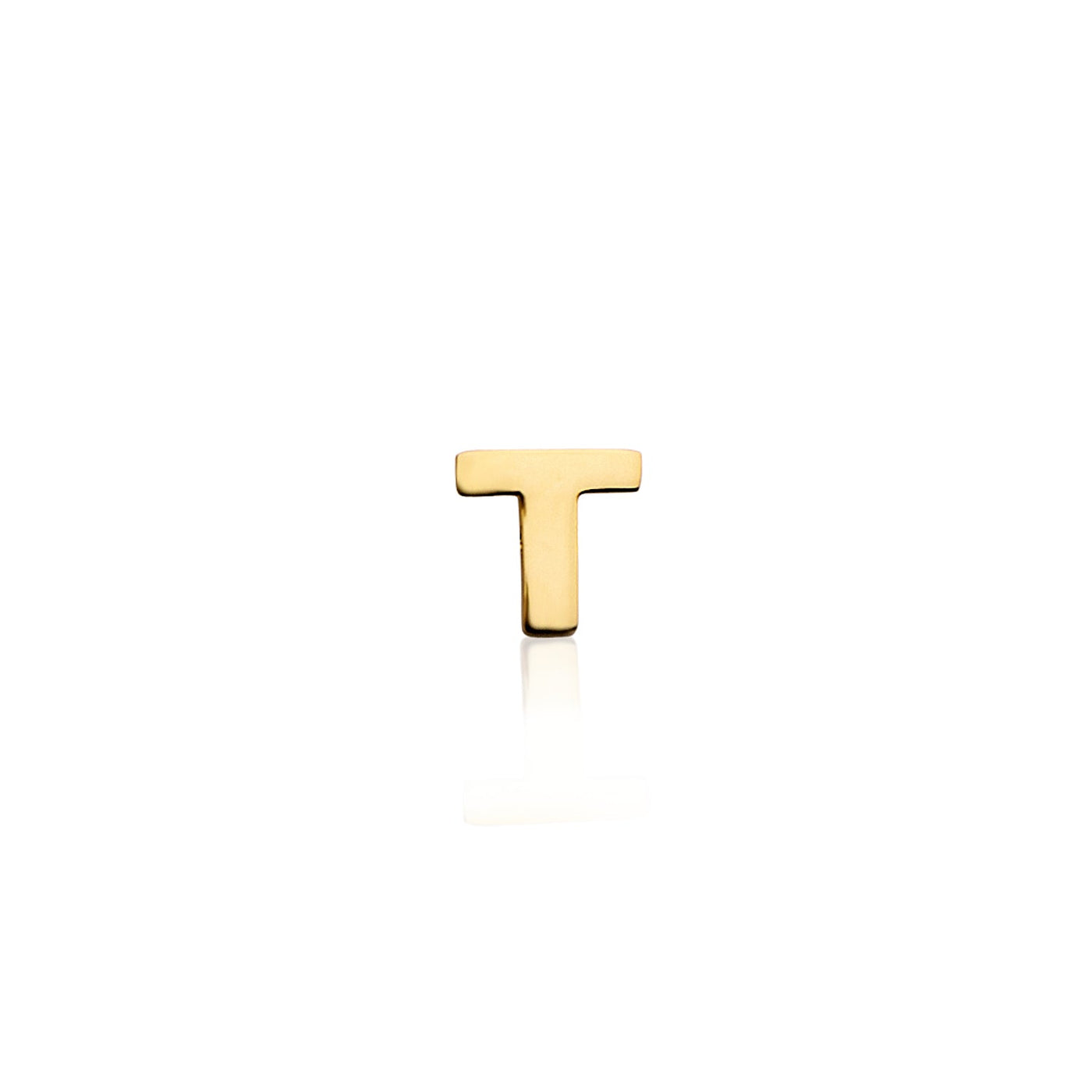 Mini Letter Sphere Chain Necklace (Gold)