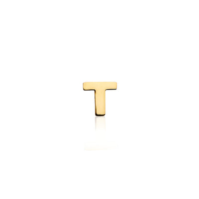 Mini Letter Sphere Chain Necklace (Gold)