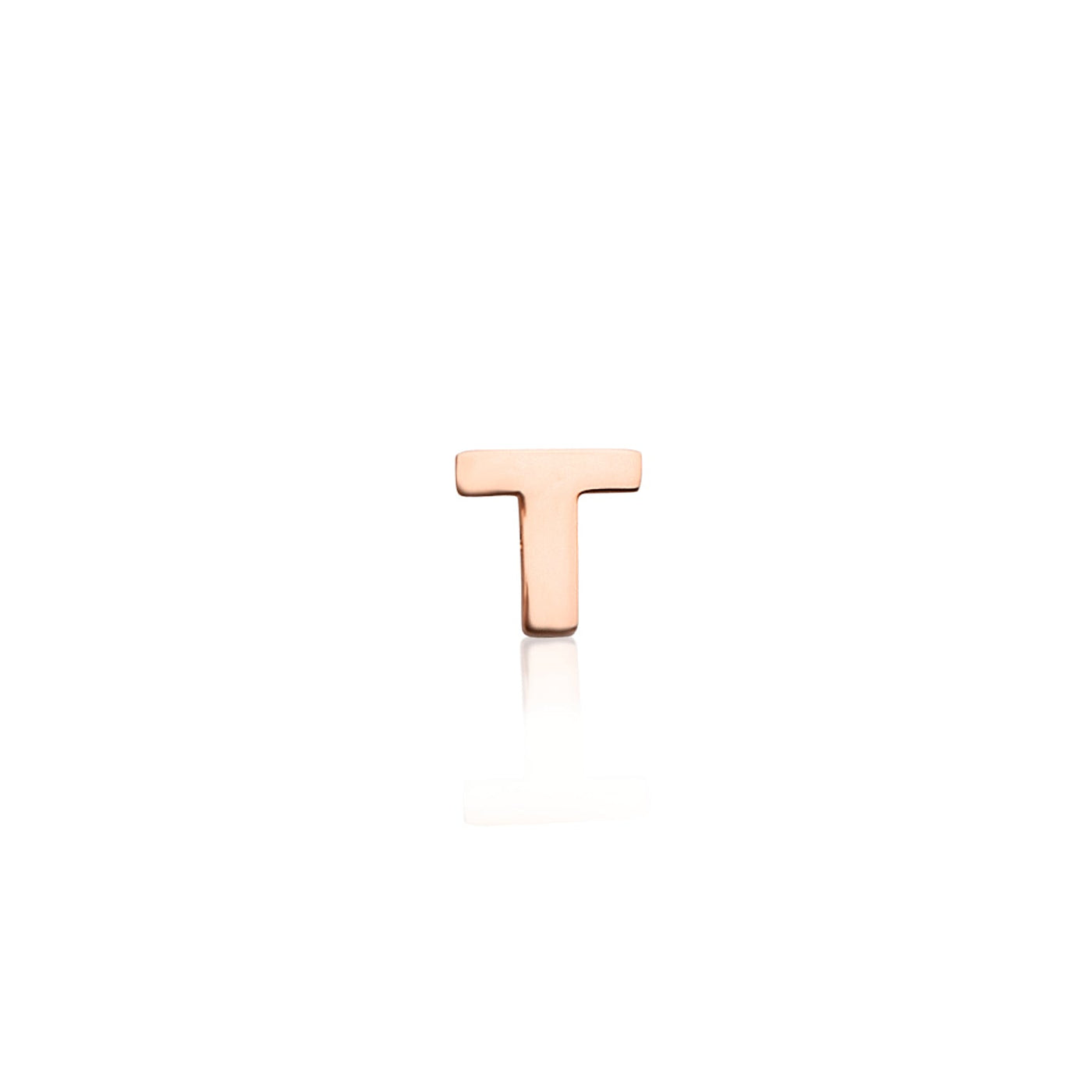 Mini Letter Sphere Chain Necklace (Rose Gold)