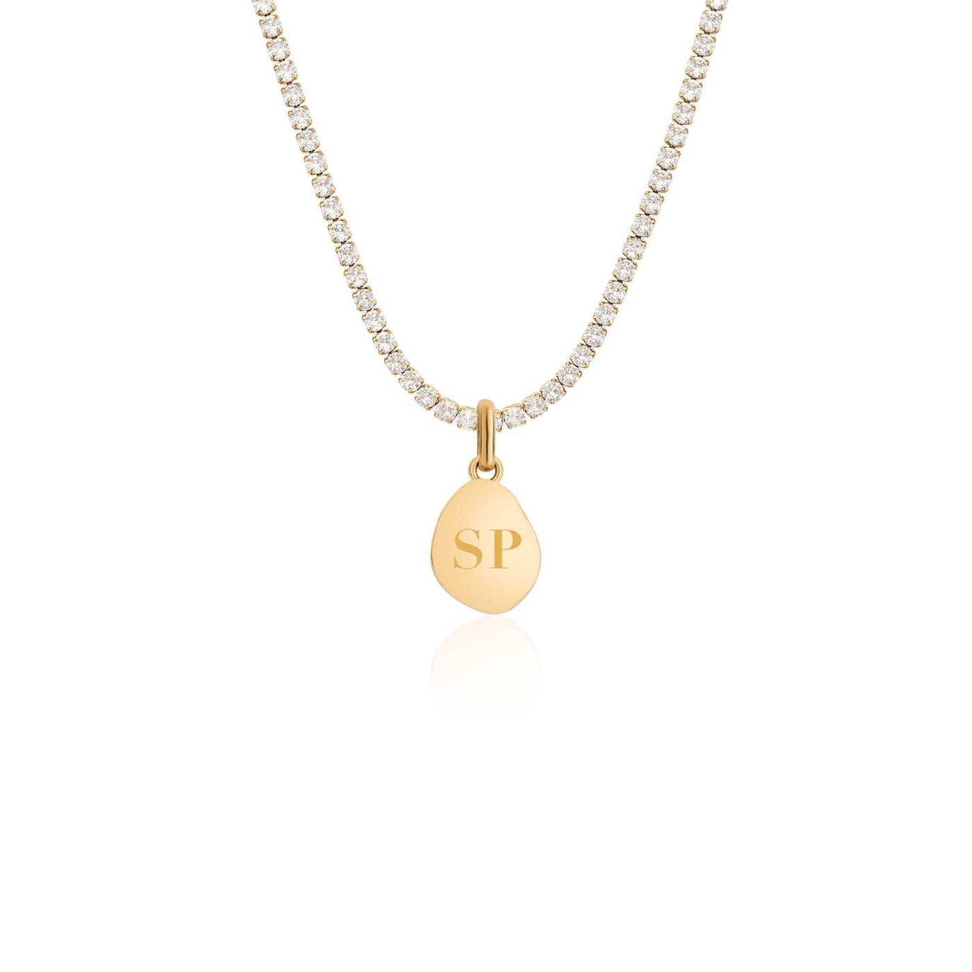 Organic Moonstone Necklace (Gold)