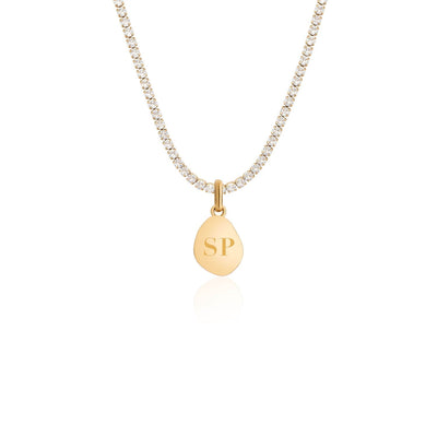 Organic Moonstone Necklace (Gold)