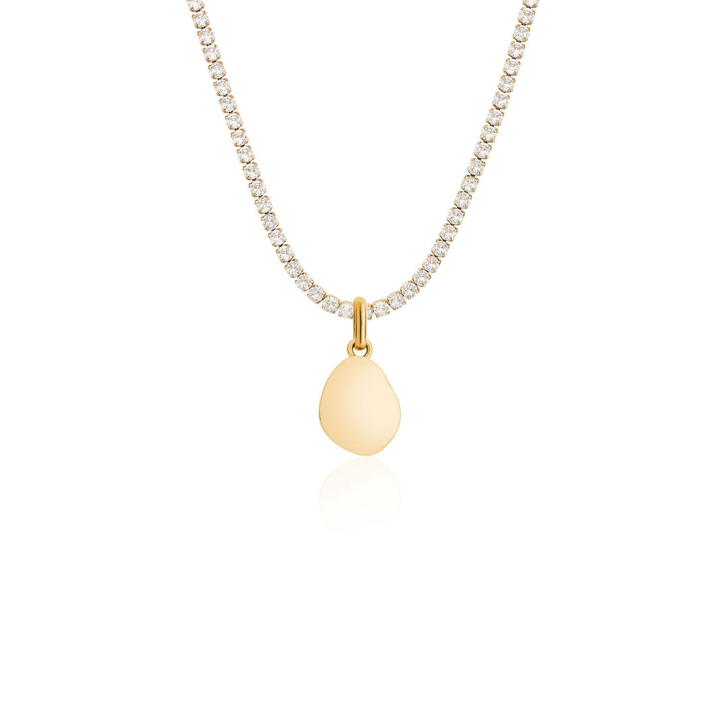 Jade Stone Necklace (Gold)