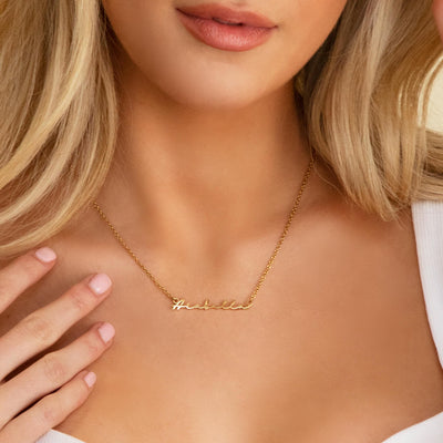 Signature Name Necklace (Gold)