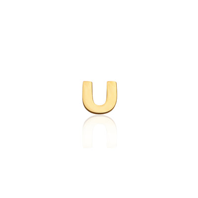 Mini Letter Sphere Chain Necklace (Gold)
