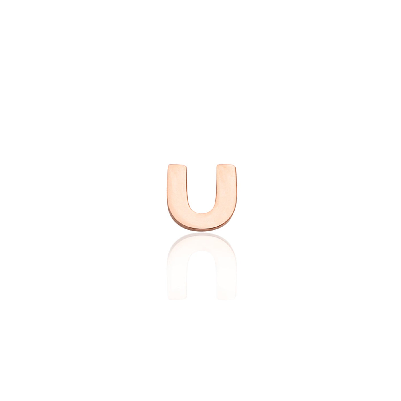 Mini Letter Sphere Chain Necklace (Rose Gold)