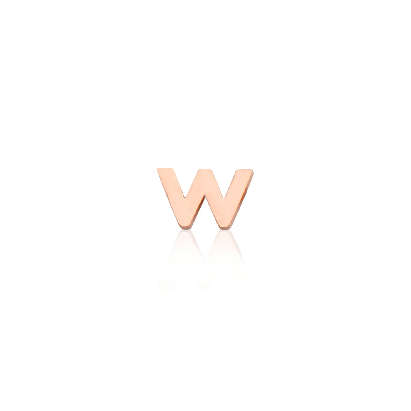 Mini Letter Sphere Chain Necklace (Rose Gold)