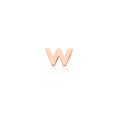 Mini Letter Sphere Chain Necklace (Rose Gold)