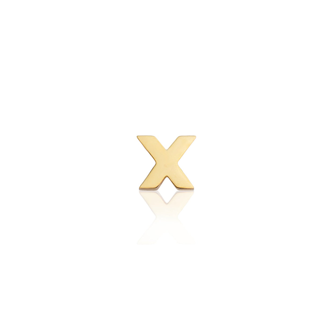 Mini Letter Sphere Chain Necklace (Gold)