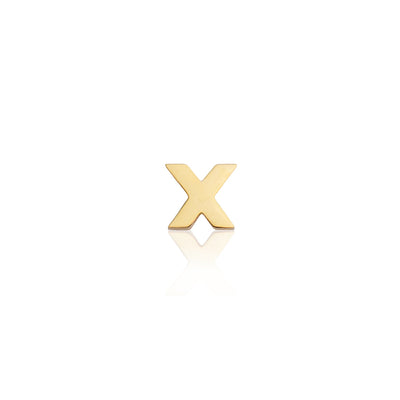 Mini Letter Sphere Chain Necklace (Gold)