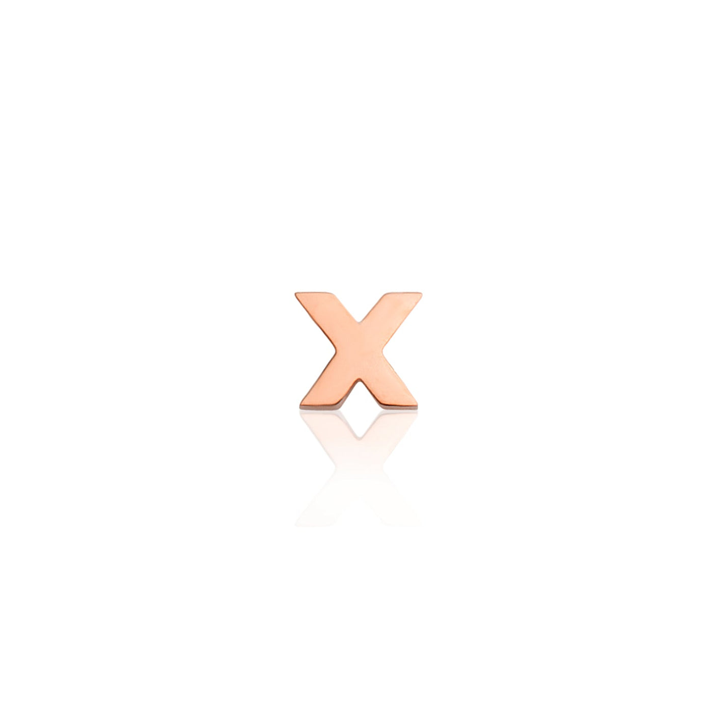 Mini Letter Sphere Chain Necklace (Rose Gold)