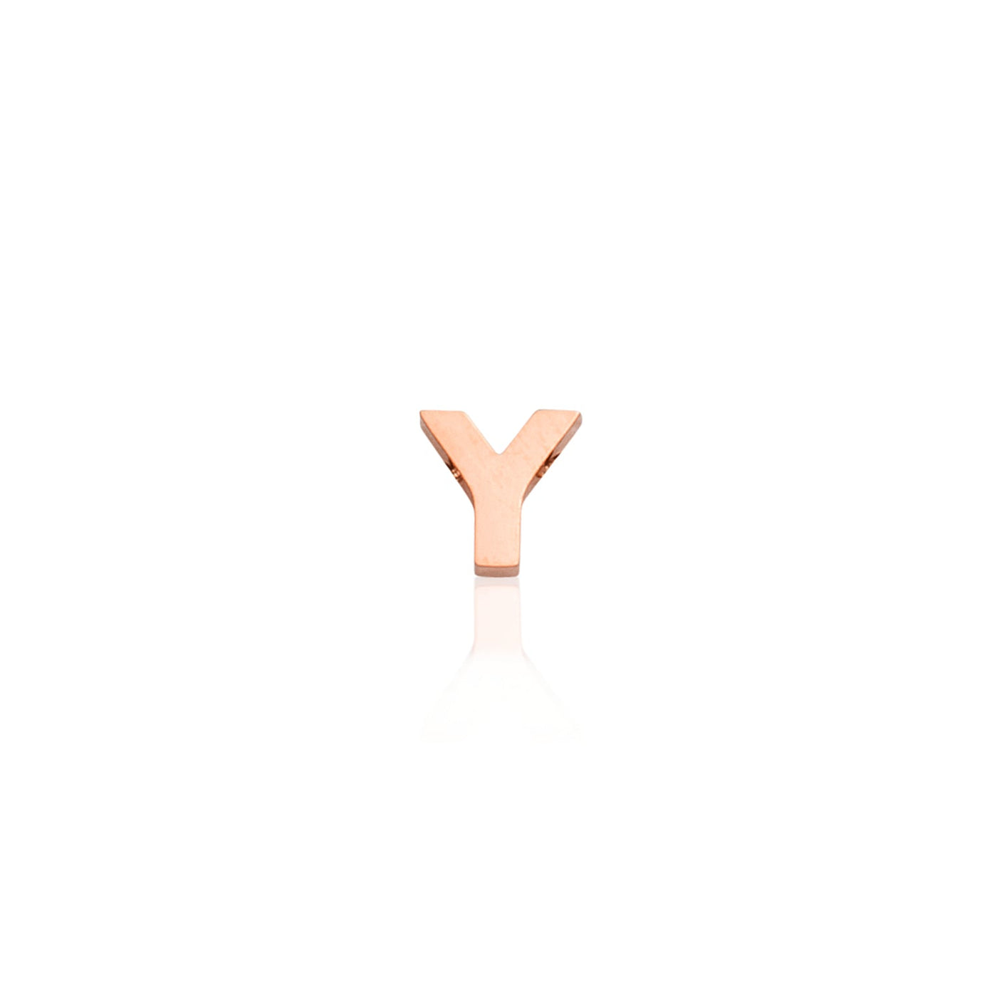 Mini Letter Sphere Chain Necklace (Rose Gold)