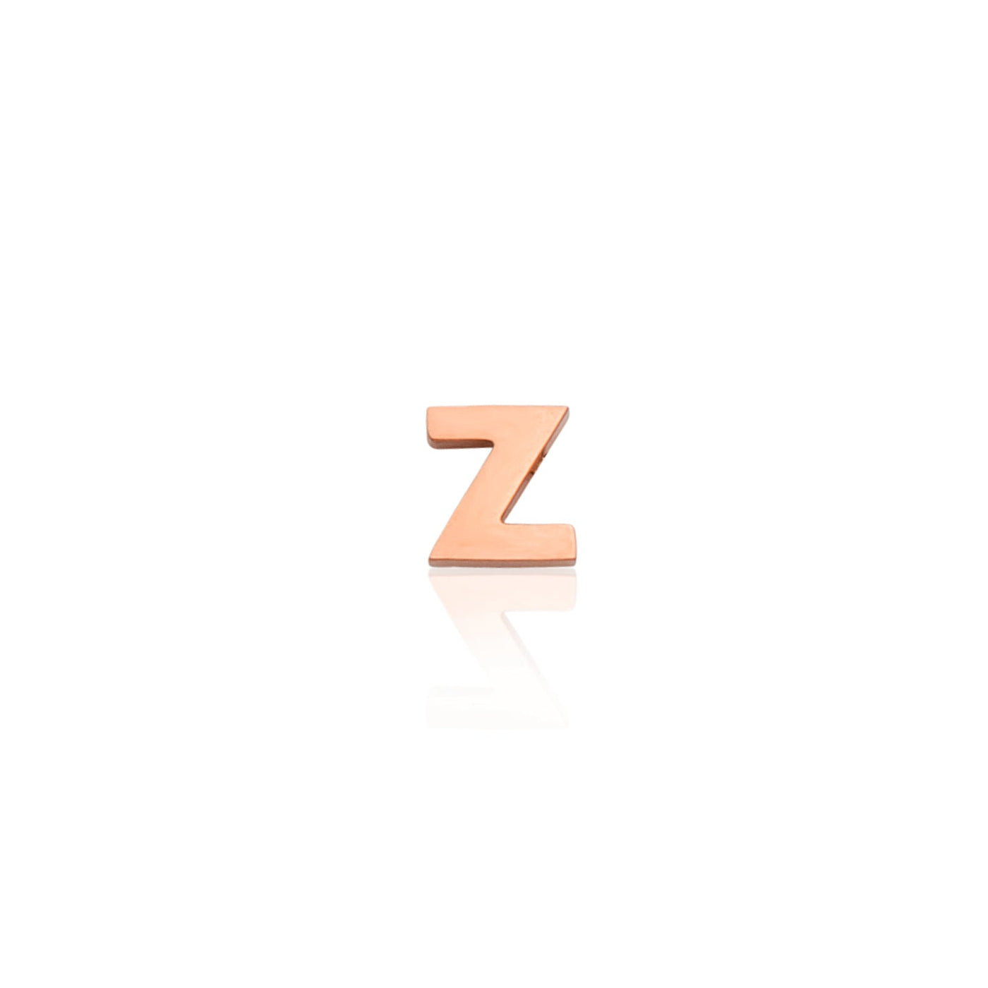 Mini Letter Sphere Chain Necklace (Rose Gold)