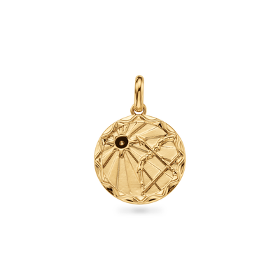 Custom Zodiac Coin Necklace (Gold)