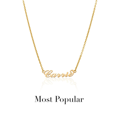 Carrie Name Necklace (Gold)