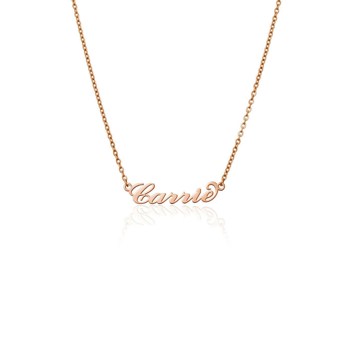 Carrie Name Necklace (Rose Gold)