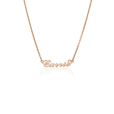 Carrie Name Necklace (Rose Gold)