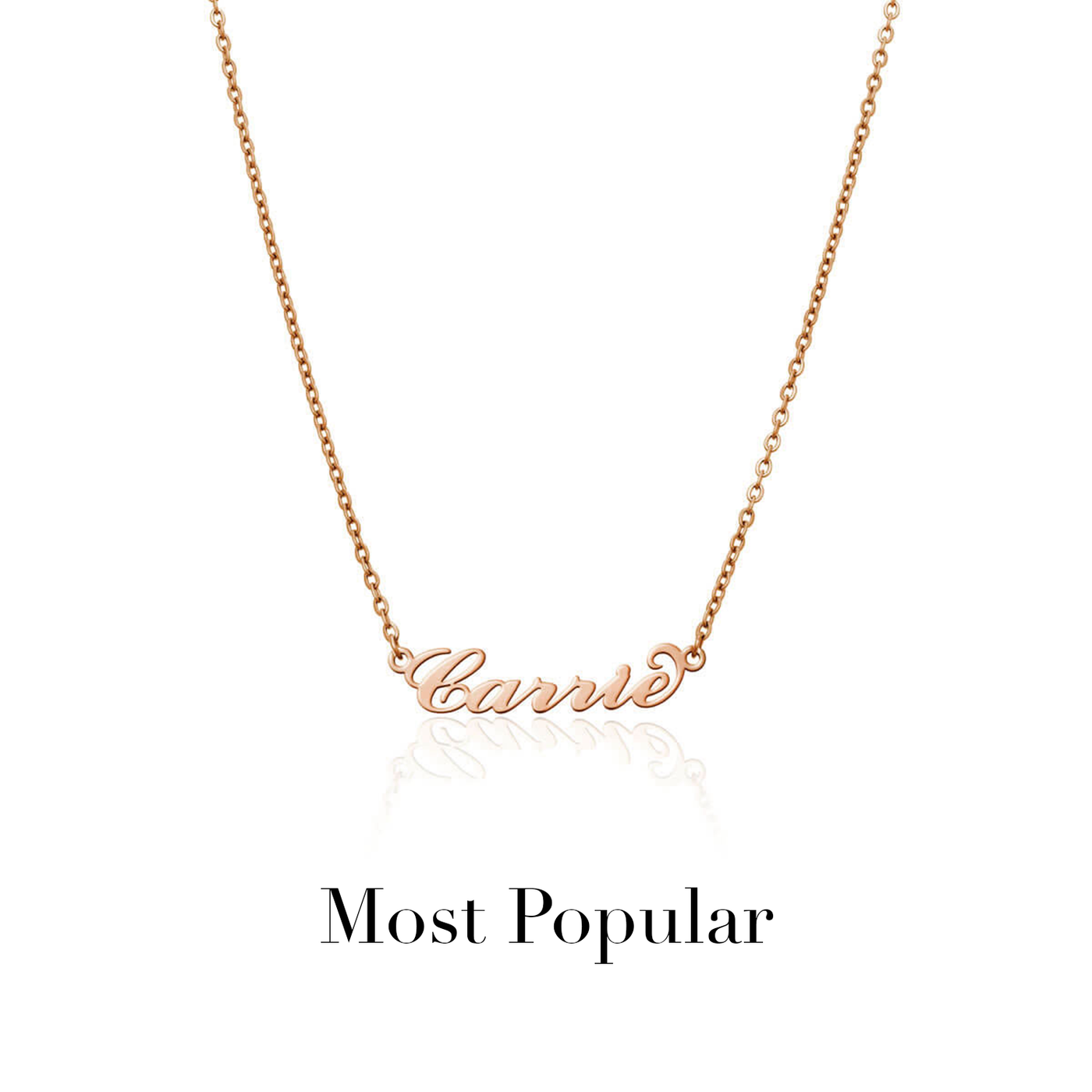 Carrie Name Necklace (Rose Gold)