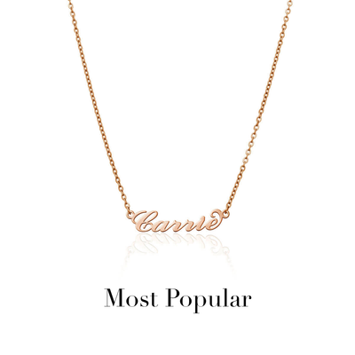 Carrie Name Necklace (Rose Gold)