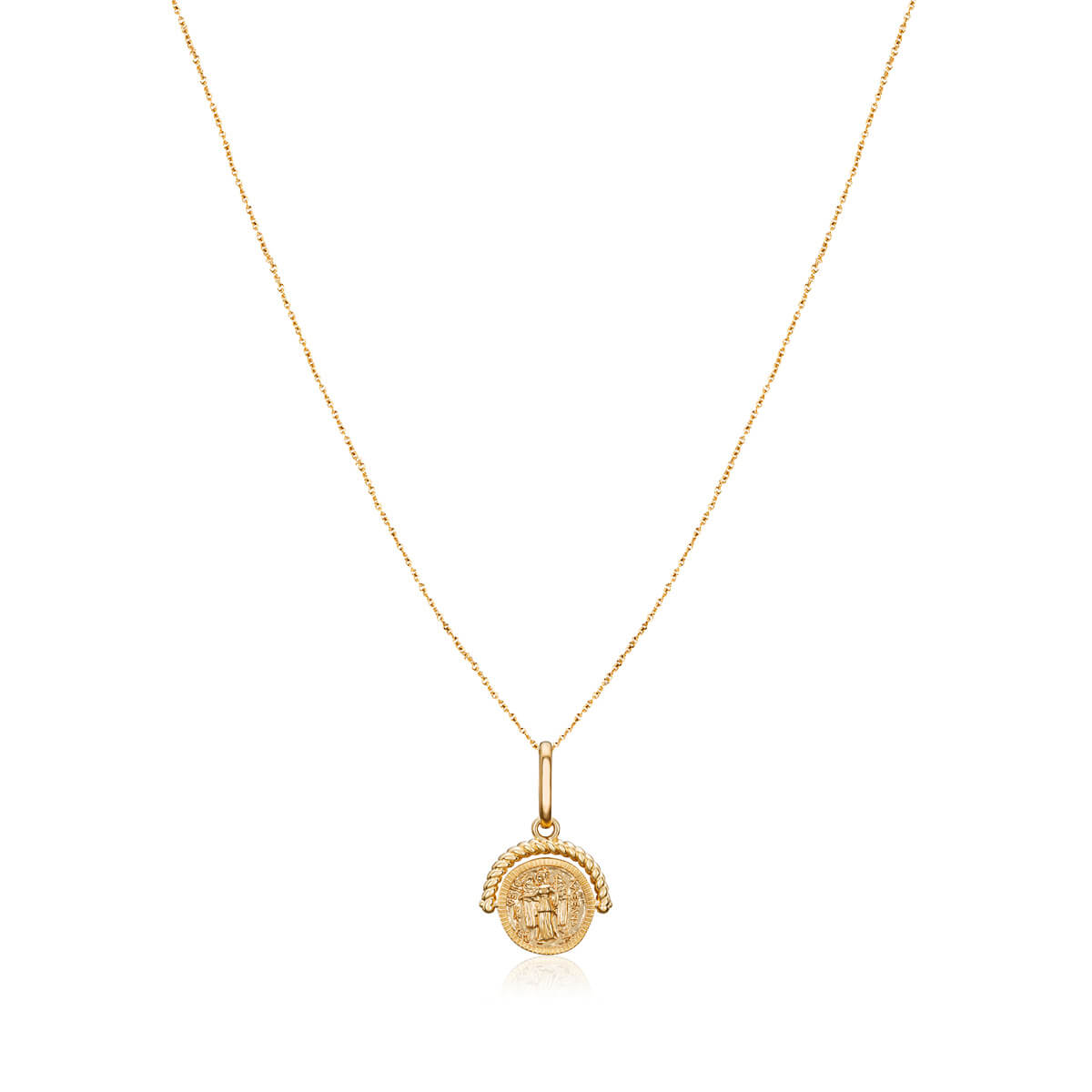 Coin Fine Chain Necklace (Gold)