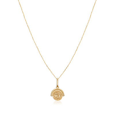 Coin Fine Chain Necklace (Gold)