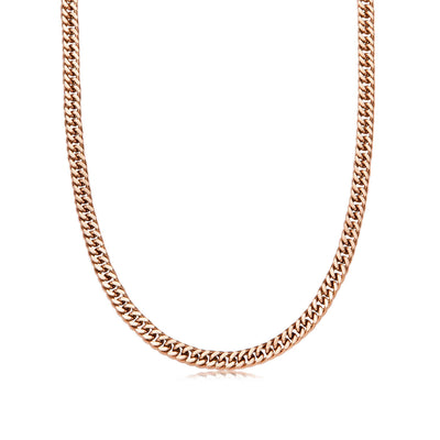 Curb Chain Necklace (Rose Gold)