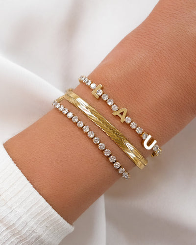 Custom Name Tennis Bracelet (Gold)
