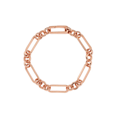 Figaro Chain Bracelet (Rose Gold)