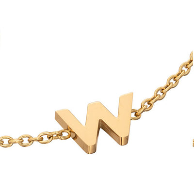 Mini Heart Birthstone & Initial Bracelet Set (Gold)