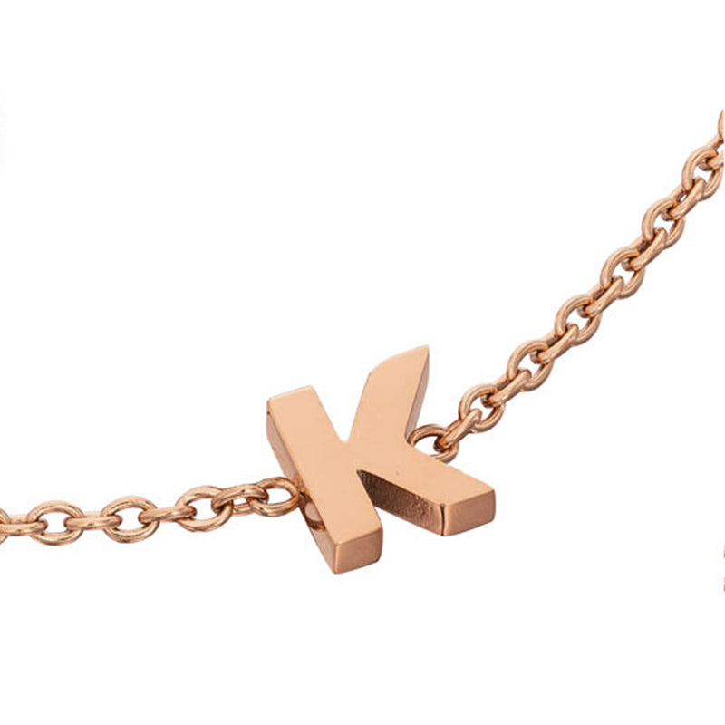 Initial Bracelet (Rose Gold)
