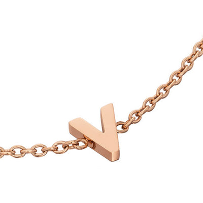 Initial Bracelet (Rose Gold)