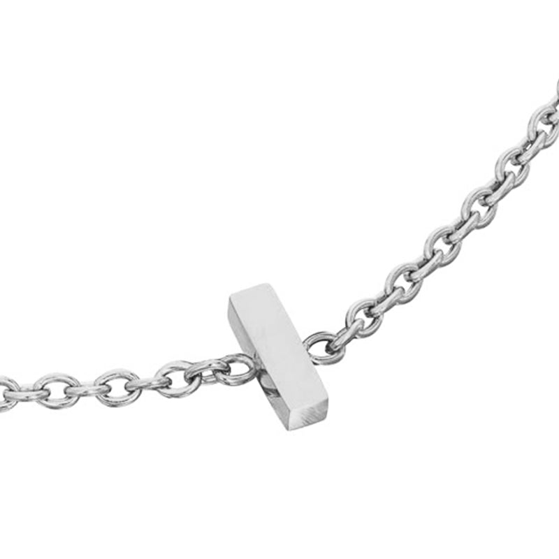 Mini Heart Birthstone & Initial Bracelet Set (Silver)