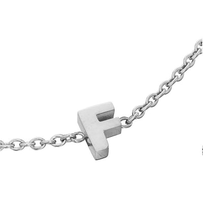 Mini Heart Birthstone & Initial Bracelet Set (Silver)