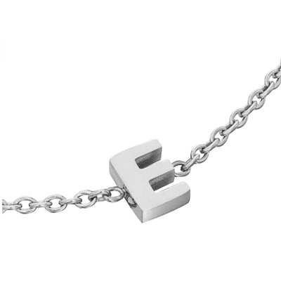Mini Heart Birthstone & Initial Bracelet Set (Silver)