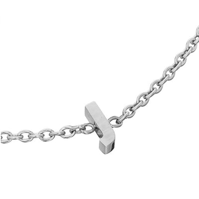 Mini Heart Birthstone & Initial Bracelet Set (Silver)
