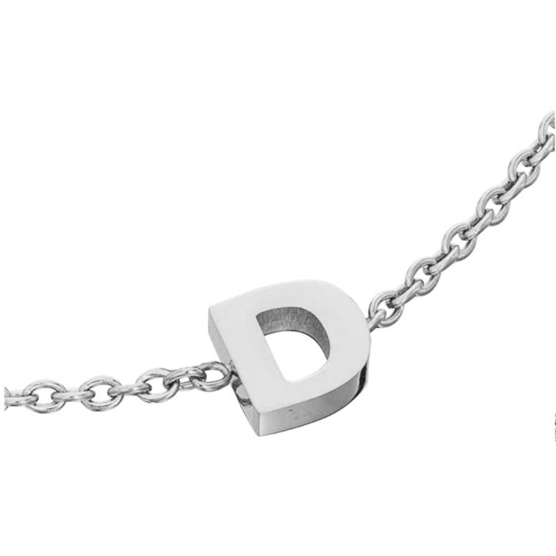 Mini Heart Birthstone & Initial Bracelet Set (Silver)