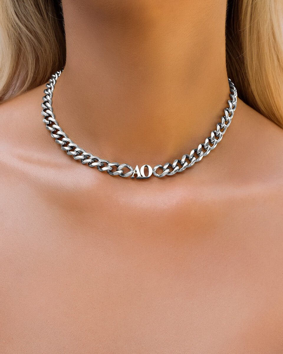 Initial Choker (Silver)