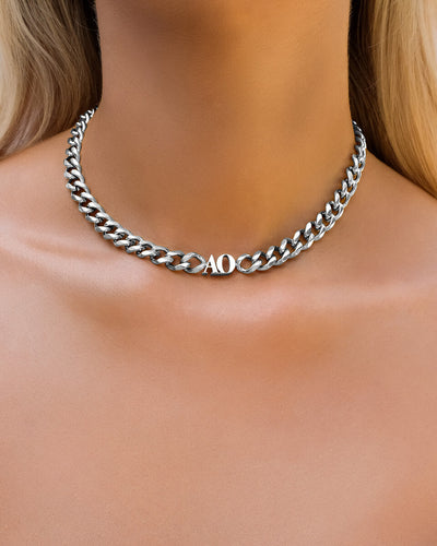 Initial Choker (Silver)